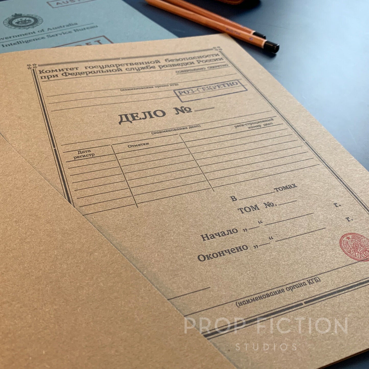 Movie Prop Special Agent Intelligence Files / 5 x Cosplay Spy Folder Set