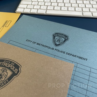 Movie Prop Metropolis City Police Case Files / 3 x Cosplay Investigation Report Folder Set