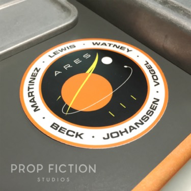 The Martian - Prop Ares III Spacesuit Case Sticker / Mission Equipment Set Decal