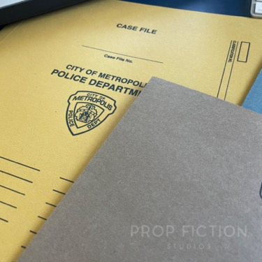 Movie Prop Metropolis City Police Case Files / 3 x Cosplay Investigation Report Folder Set