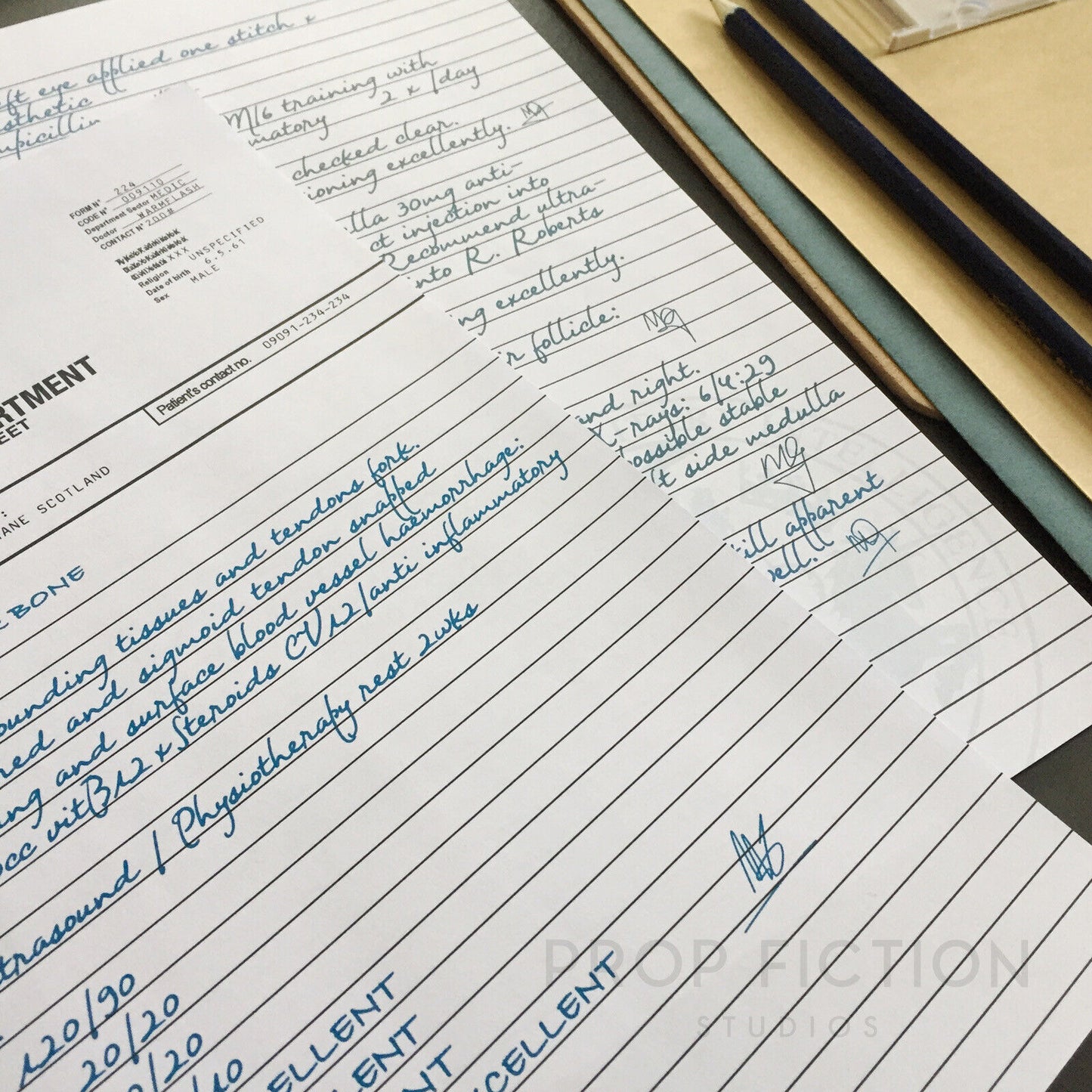 Cosplay Display: The World is Not Enough TWINE - Prop MI6 Medical Report File