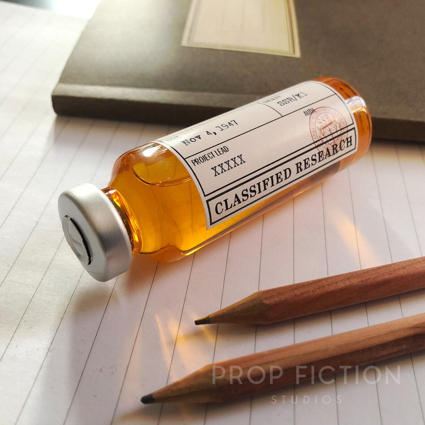 Golden Sentry Serum - Prop 'Project Sentry' Phial / Sealed 30ml Display Vial