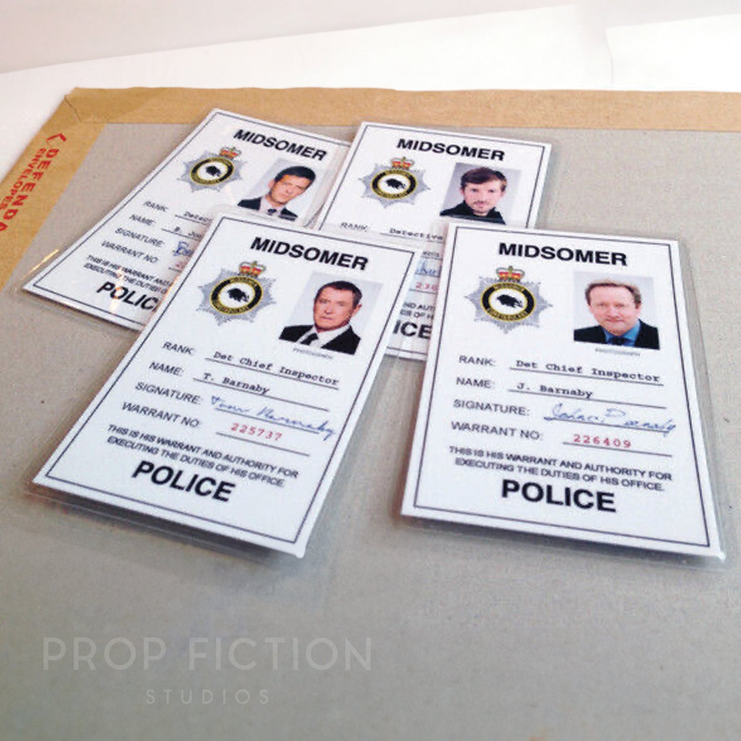 Midsomer Murders: Midsomer Police Detective Warrant Prop Cosplay ID Card Display Set
