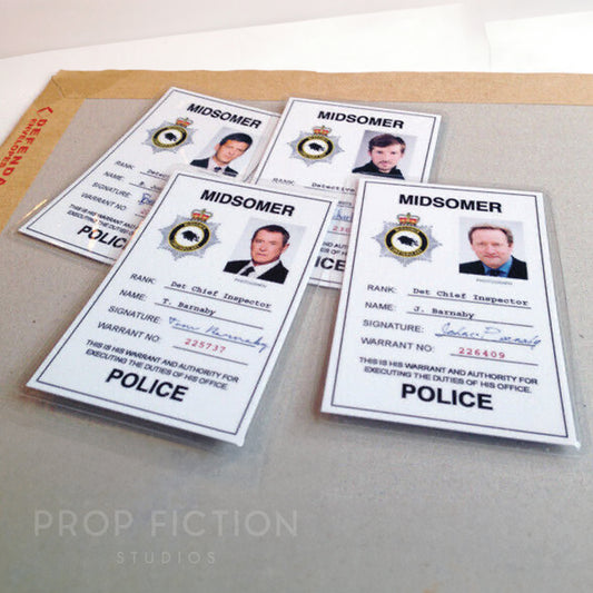 Midsomer Murders: Midsomer Police Detective Warrant Prop Cosplay ID Card Display Set