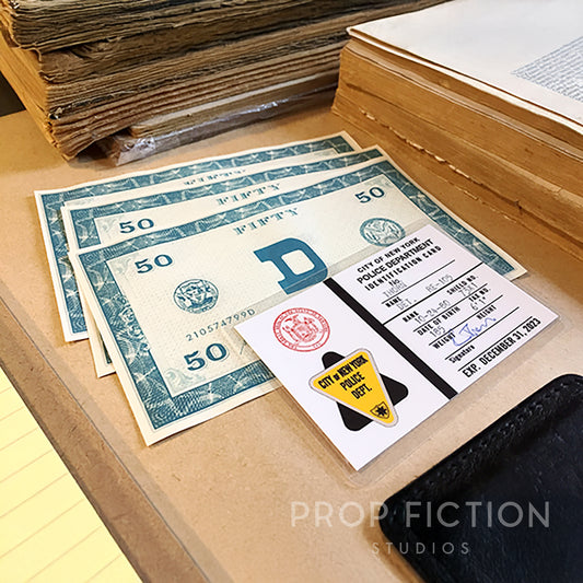 Soylent Green - Prop Future New York Police NYPD ID Card & D Display / Cosplay 'D" Notes