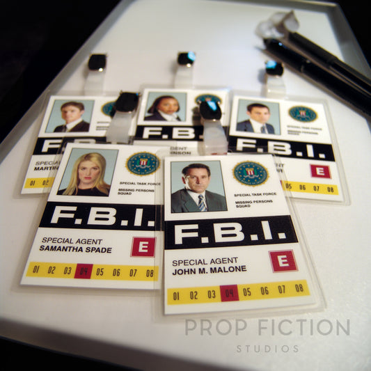 Without a Trace: Security Pass Clip-on Prop ID Card Set / Cosplay FBI Passes