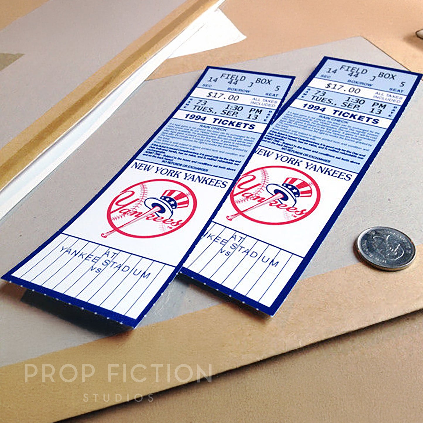 Die Hard 3: With a Vengeance - Pair of Prop '94 Baseball Stadium Box Tickets