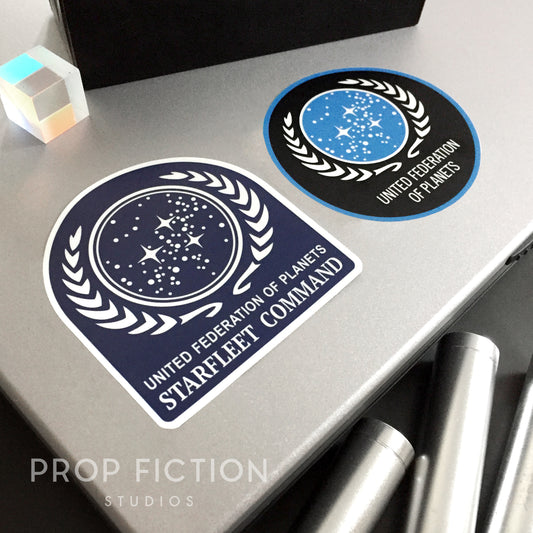 Cosplay ST Props - Pair of Federation / Starfleet Stickers / Set Dressing Decals