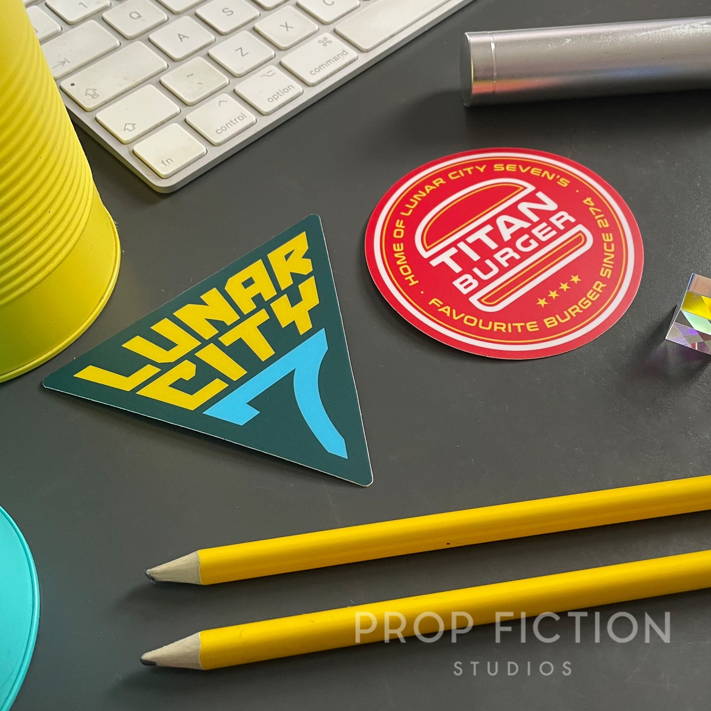 Red Dwarf Cosplay: Prop Lunar City 7 Case Sticker Set / Titan Display Decals