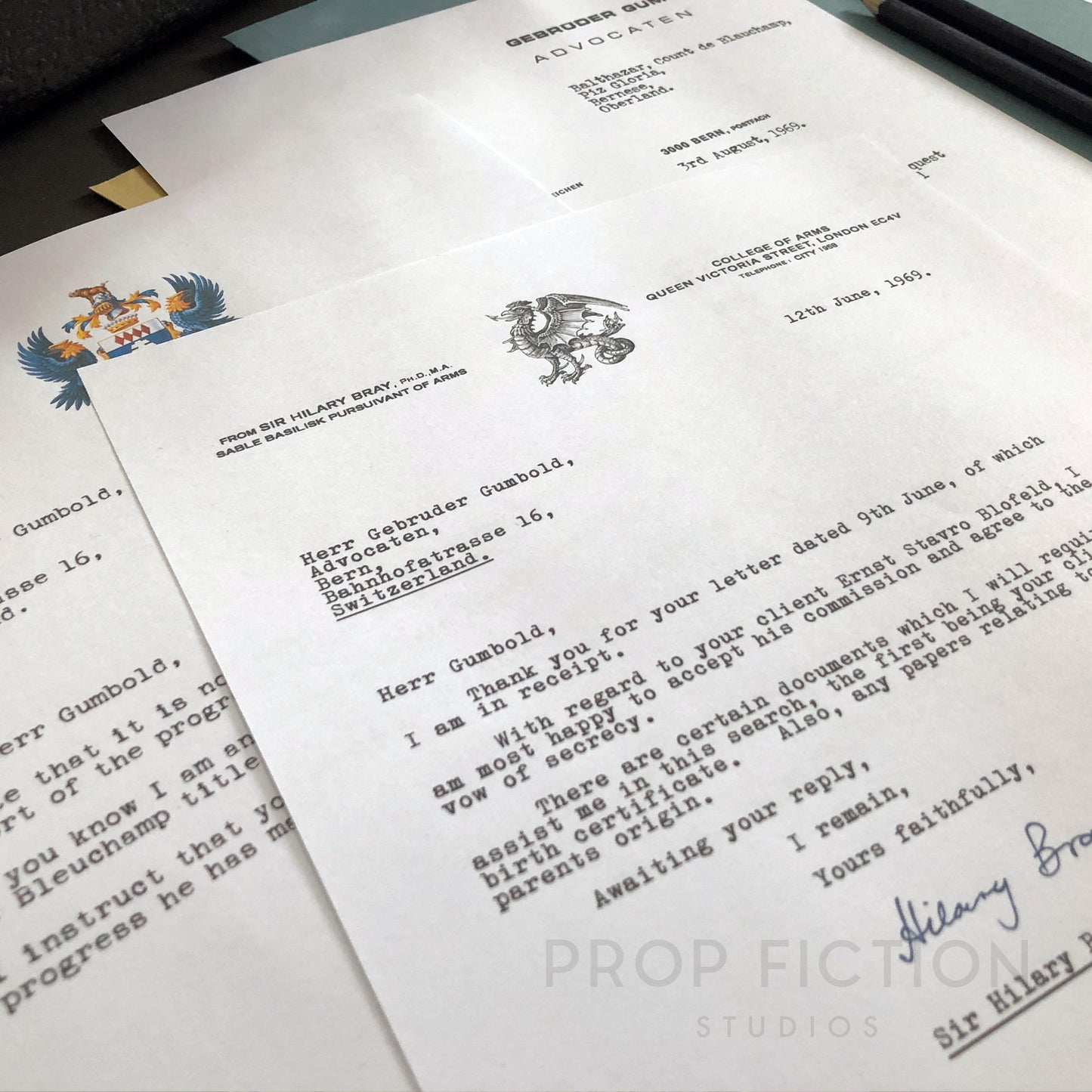 James Bond 007: On Her Majesty’s Secret Service / OHMSS - Correspondence Letters