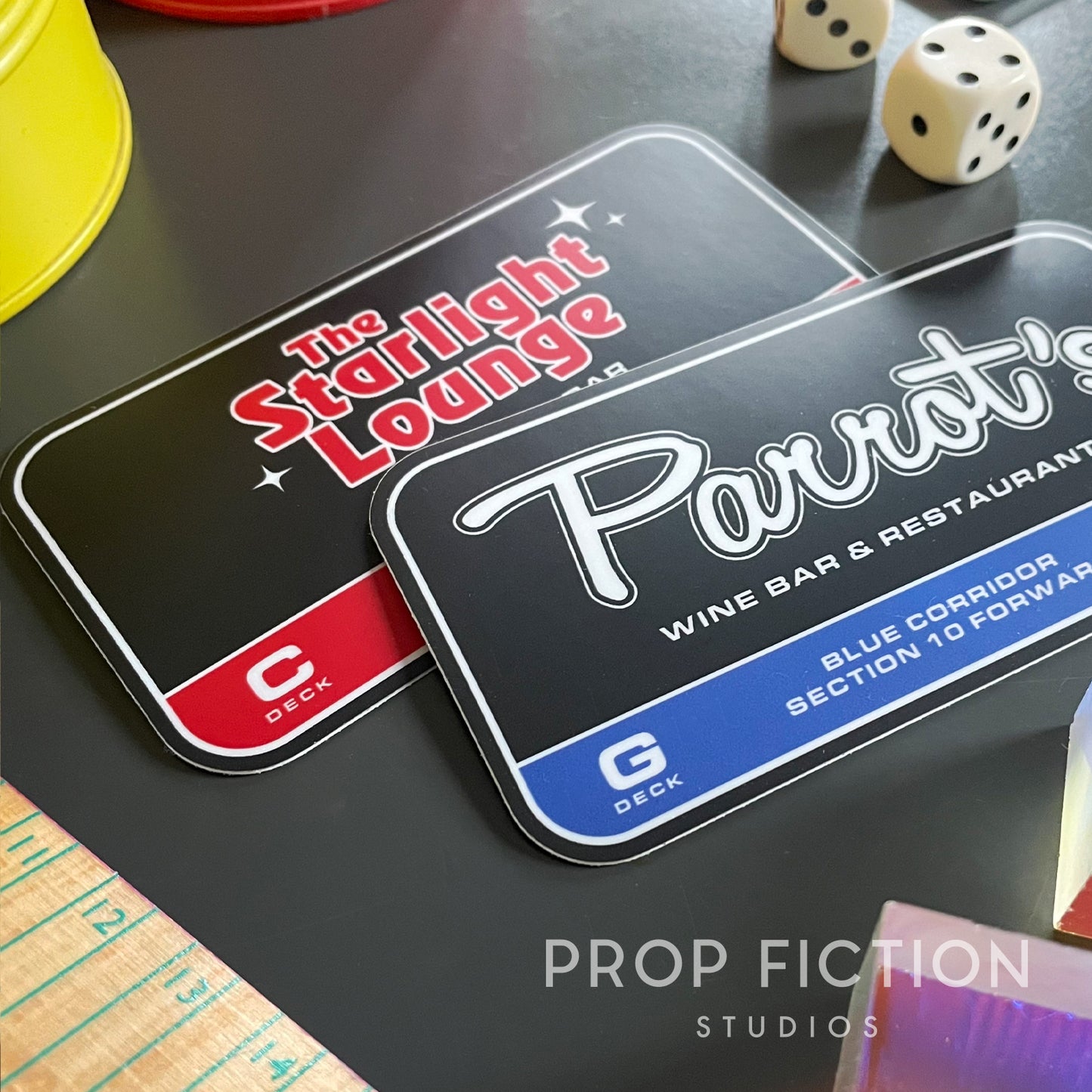 Red Dwarf Cosplay: Prop Parrot’s Bar Case Decals / Karaoke Display Sticker Set