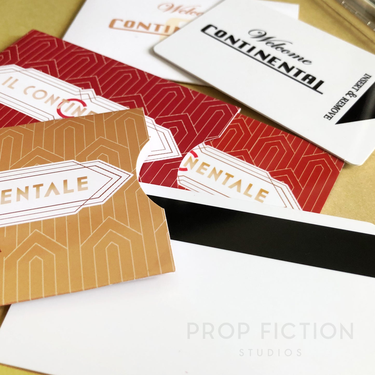 Cosplay Prop Continental Hotel Key Cards / Room Security Access 3 Card Set
