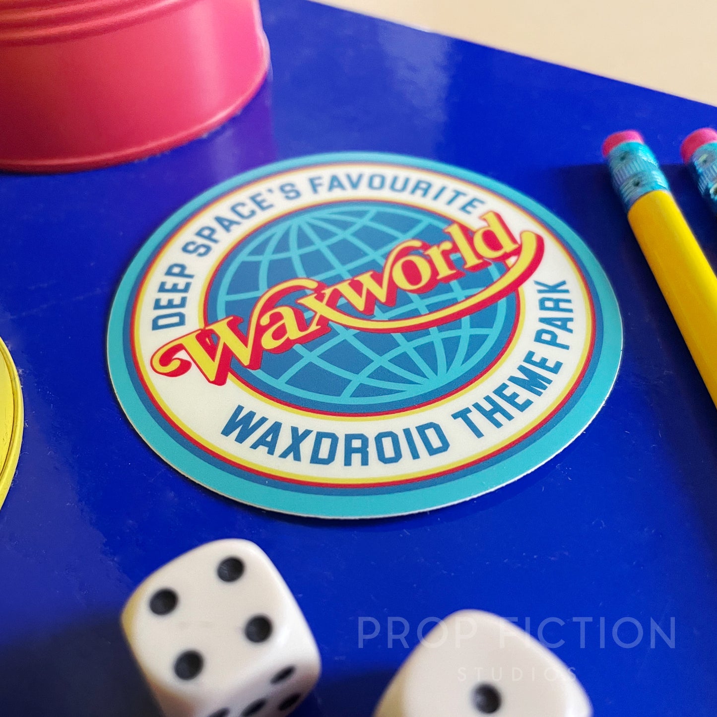 Red Dwarf Display - Prop Waxworld Souvenir Sticker / Waxdroid Theme Park Decal