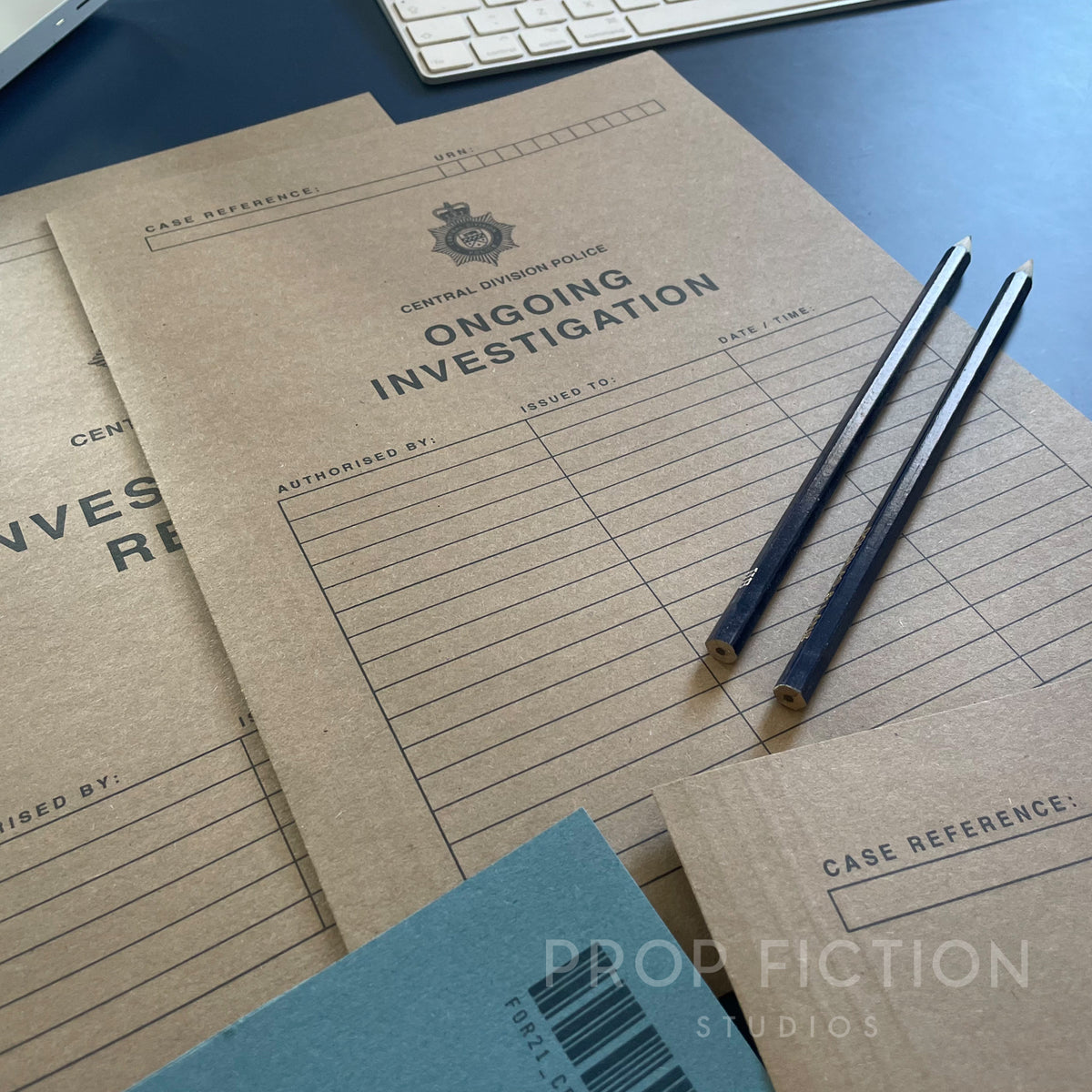 Movie Prop Central Division Police Case Files / 4 x Cosplay Investigation Folder Set