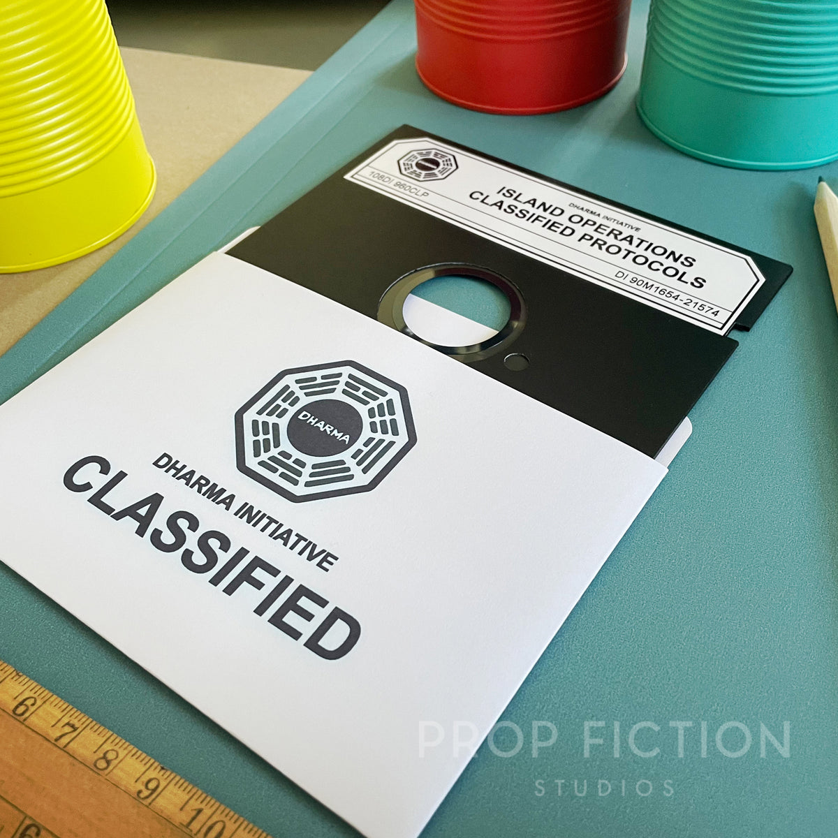 Lost: Prop Classified ‘DHARMA’ Floppy Disk / Cosplay Set Dressing 5.25” Diskette