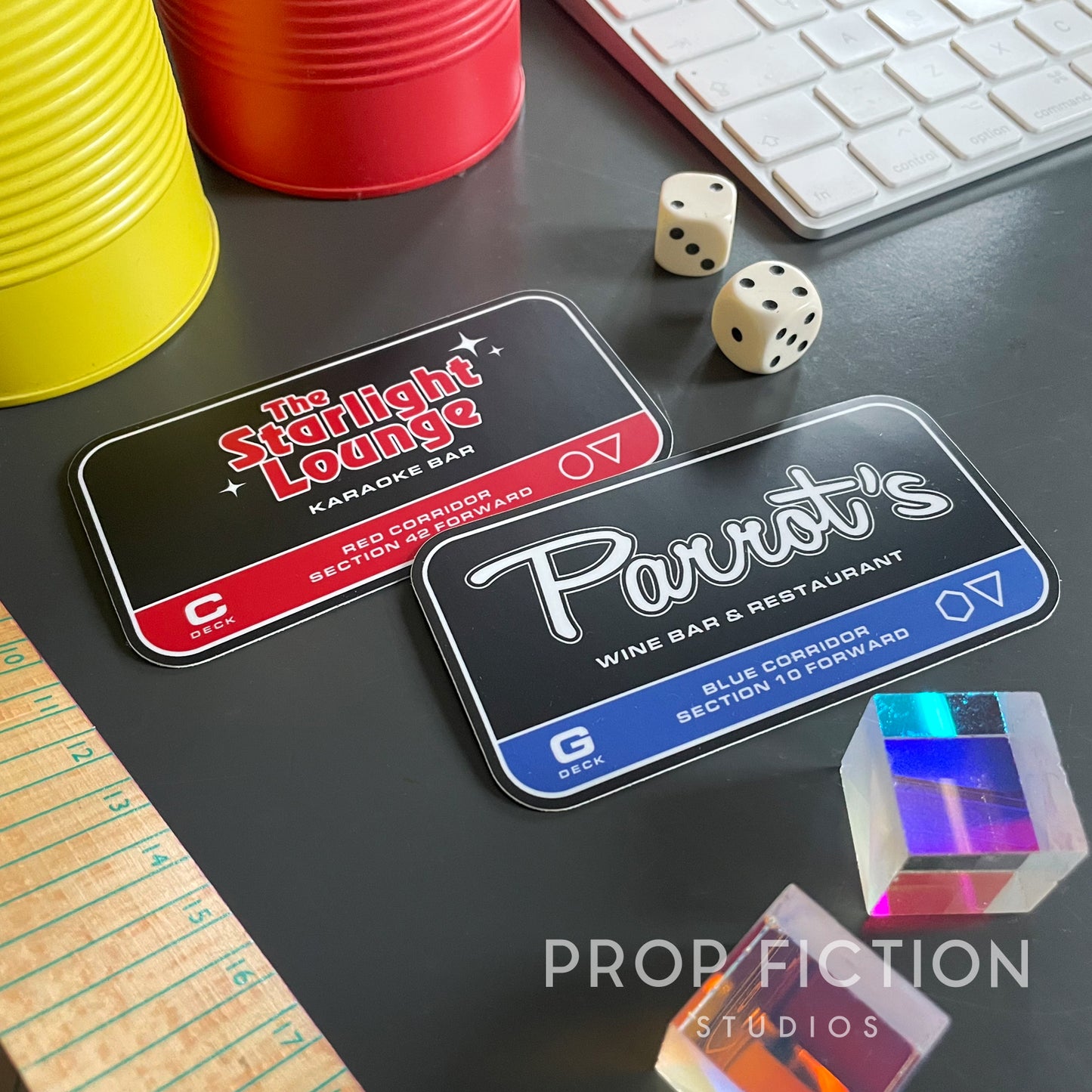 Red Dwarf Cosplay: Prop Parrot’s Bar Case Decals / Karaoke Display Sticker Set