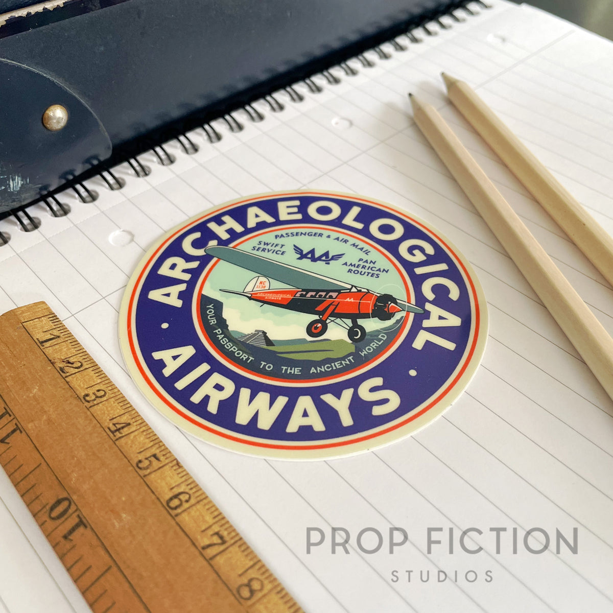 Indiana Jones: Archaeological Airways Case Sticker / 1934 Luggage Display Decal