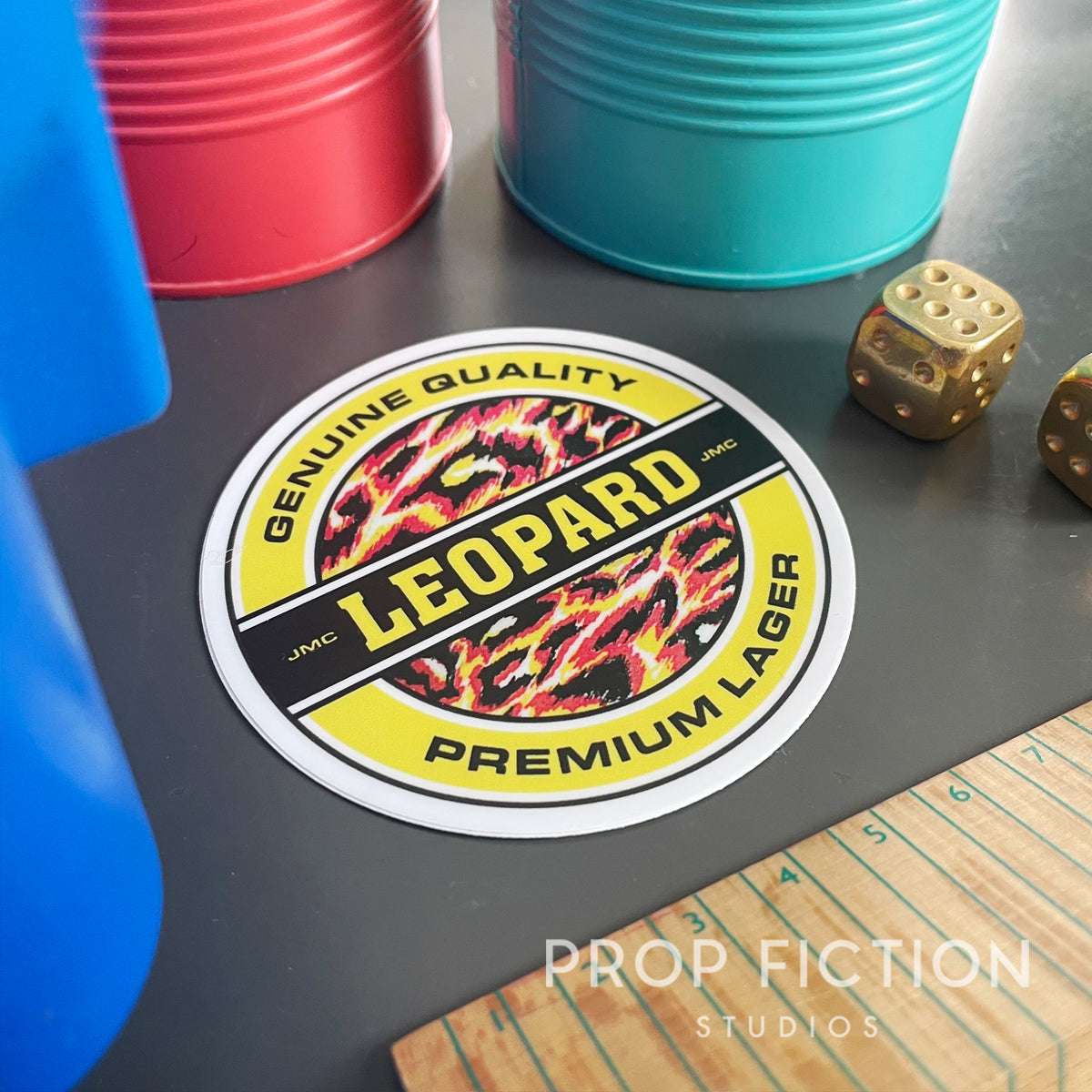 Red Dwarf Display - Prop Leopard Lager Bar Sticker / JMC Beer Case Decal