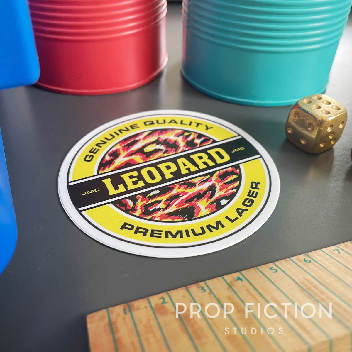 Red Dwarf Display - Prop Leopard Lager Bar Sticker / JMC Beer Case Decal