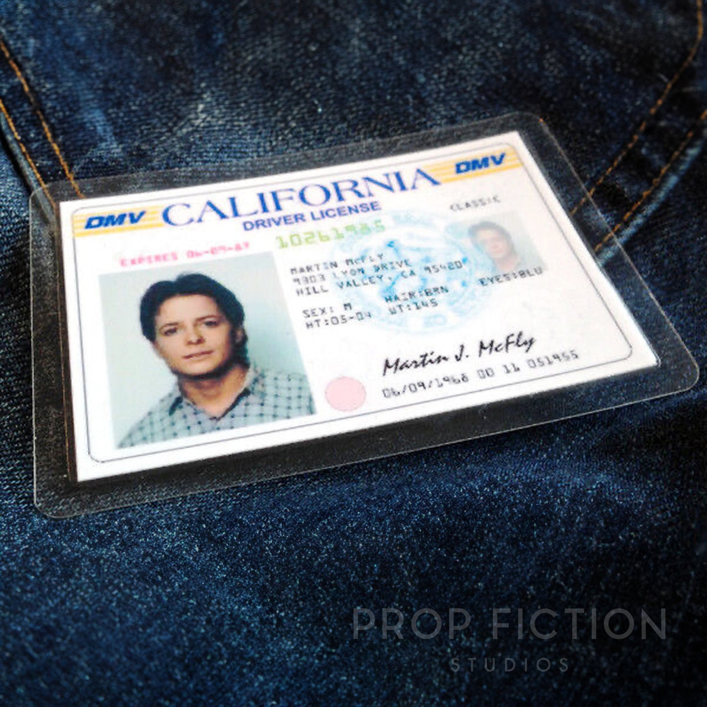 Cosplay Display ID: Prop BTTF Marty McFly California Driver Licence Prop ID Card