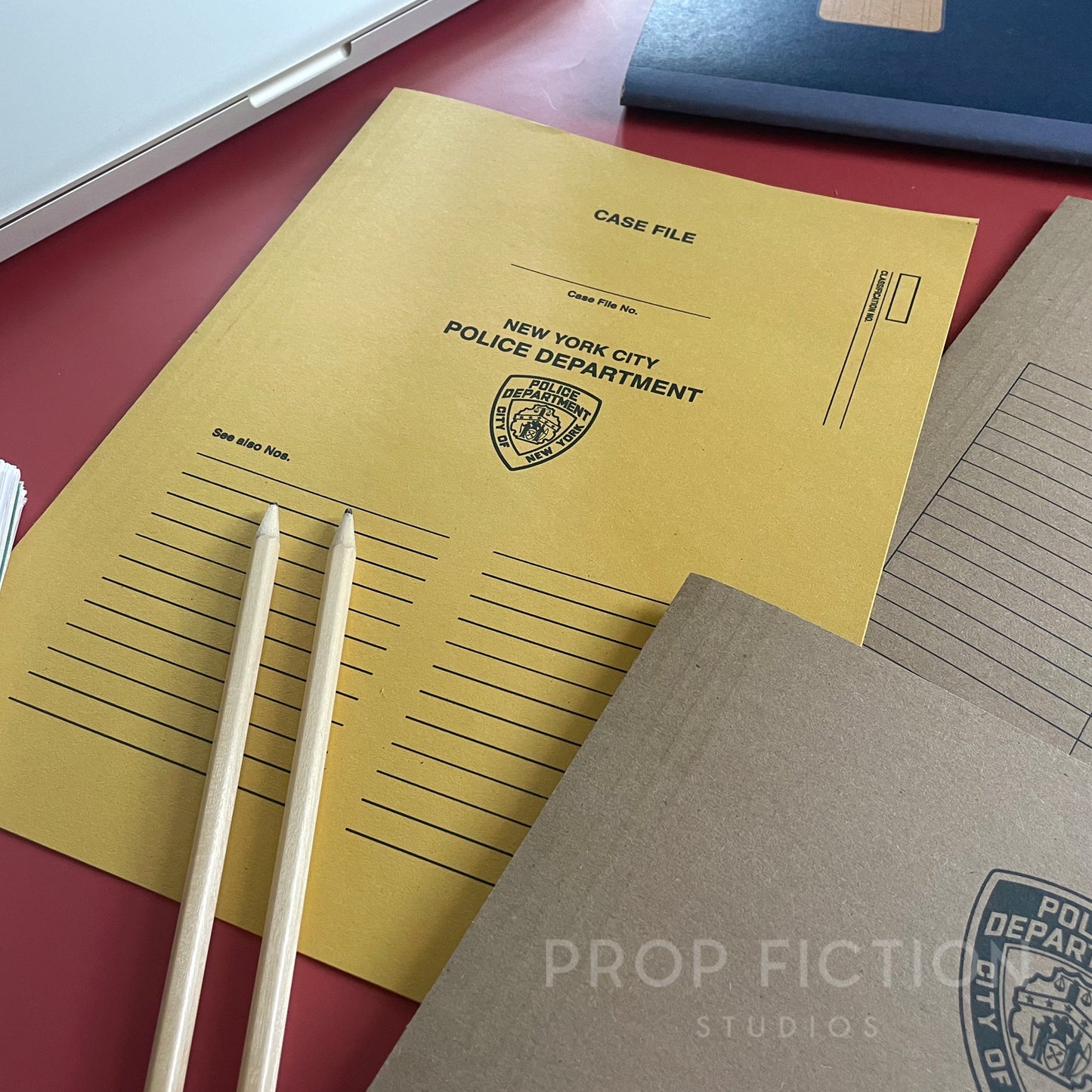 Movie Prop New York Investigation Files / 3 x Cosplay NYC Detective Folder Set