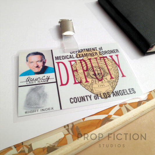 Quincy M.E. Display: LA Medical Examiner Coroner / Forensic Clip-on Prop ID Card