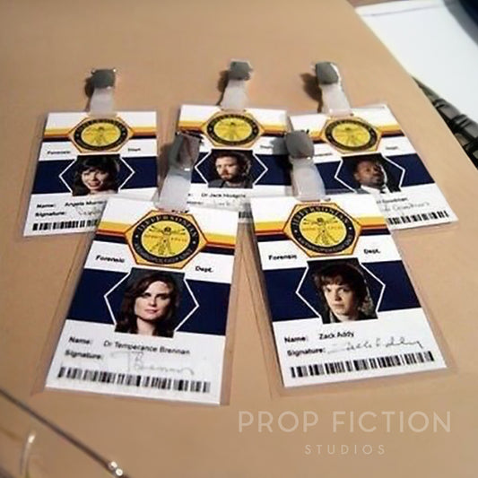 Bones - Jeffersonian Security Pass Clip-on Prop Set / Cosplay ID Card Set