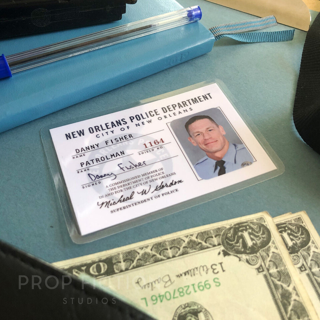 Prop Wallet Contents 12 Rounds - Prop Cosplay Patrolman Warrant / NOPD Cosplay Wallet ID Ca ...