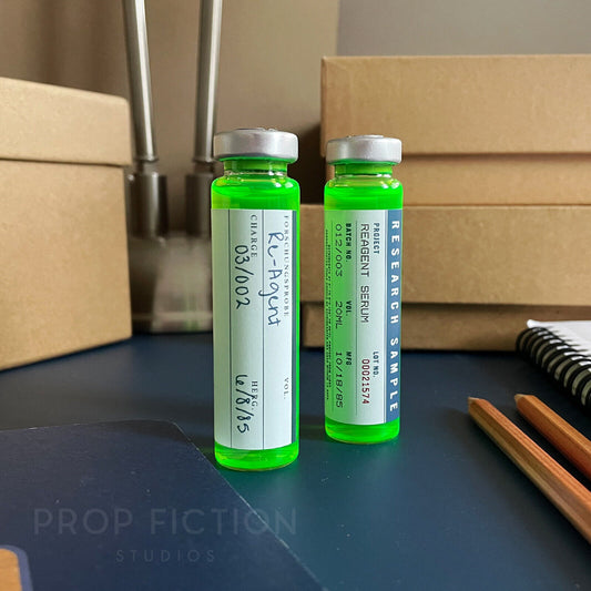 Re-Animator Display: Prop Re-Agent Serum / Reagent Laboratory Sample Vial Set