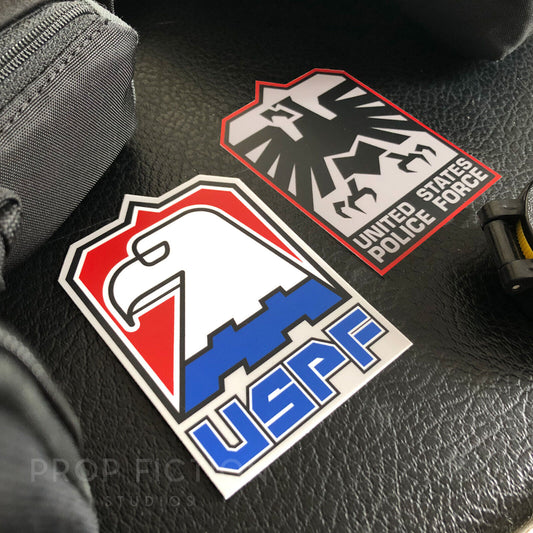 Escape from New York / LA: Pair of Prop Case Stickers / USPF Equipment Decals