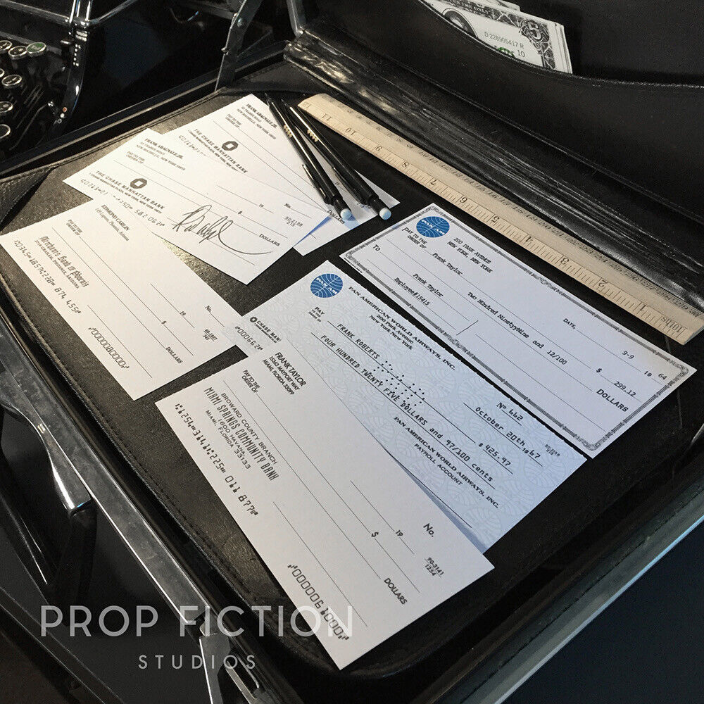 Catch Me If You Can - Prop Bank Cheques / Abagnale Checks / Pan Am Paycheck Set