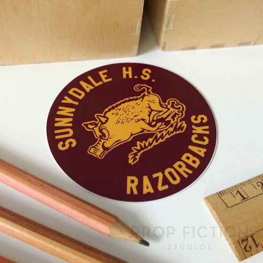 Buffy the Vampire Slayer - Prop 'Sunnydale Razorbacks' Sticker / Equipment Decal