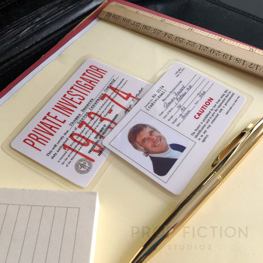 Banacek - Prop Private Investigator Licence IDs / Vintage Cosplay Wallet Cards