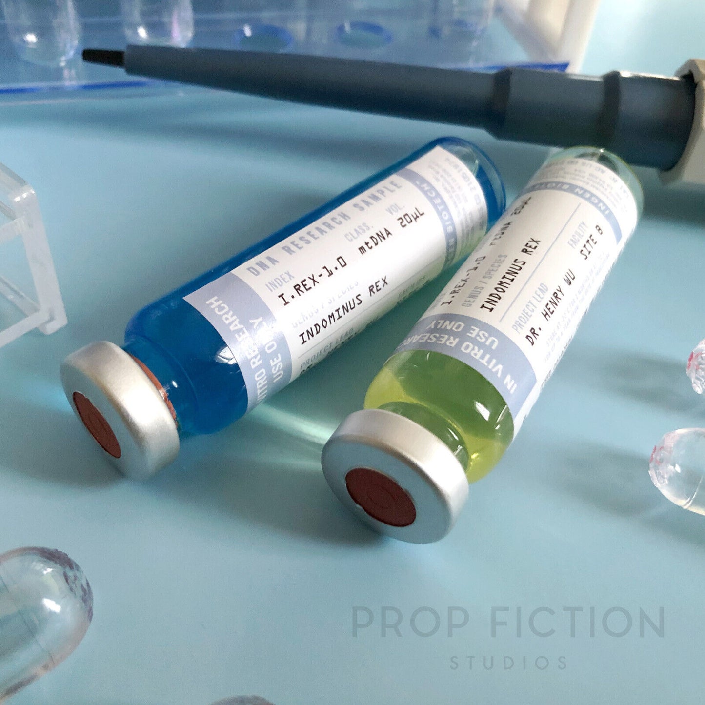 JPU / JW: Prop InGen Laboratory Samples / Dinosaur Cosplay Research Vials