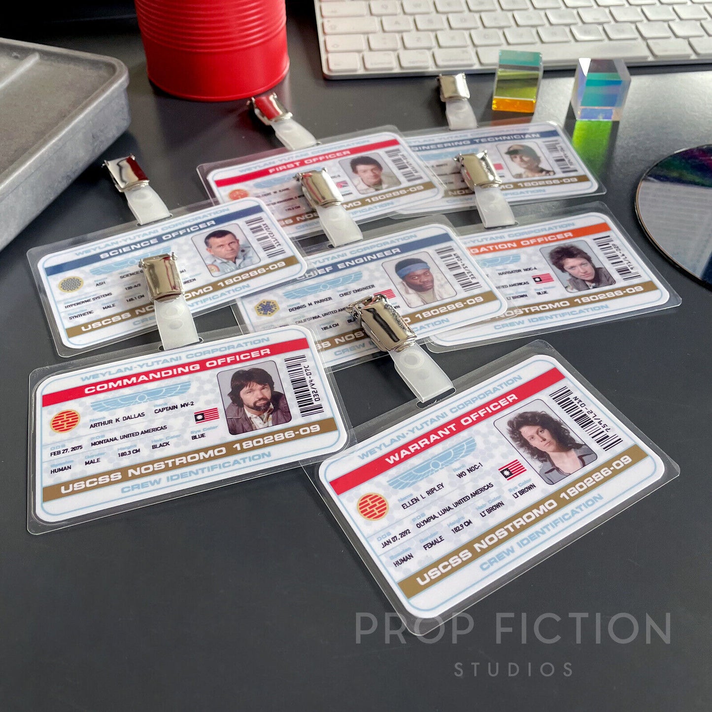 Cosplay Costume IDs: Prop USCSS Nostromo Weylan-Yutani Corporation Crew Cosplay ID Cards