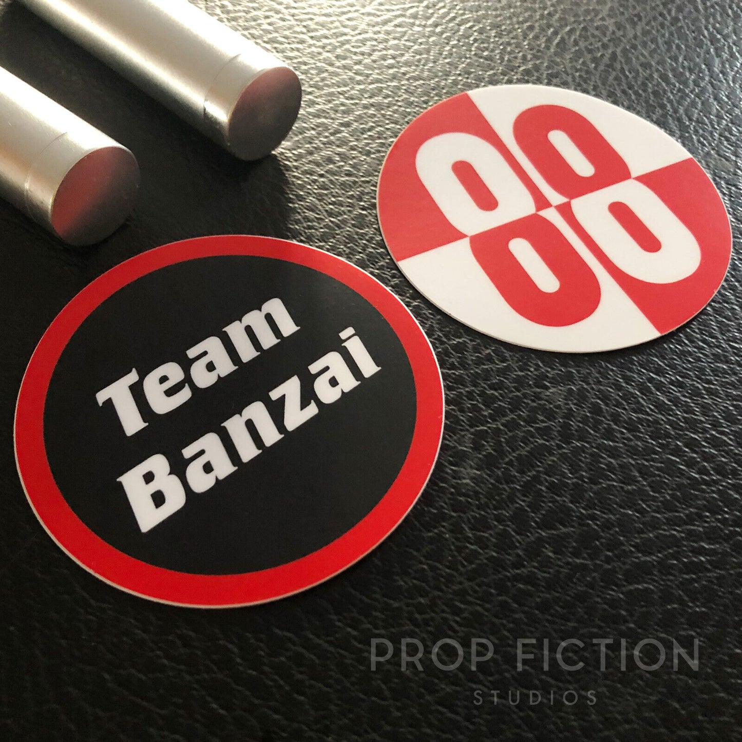 Buckaroo Banzai - Pair of Prop Team Banzai Case Stickers / Set Dressing Decals