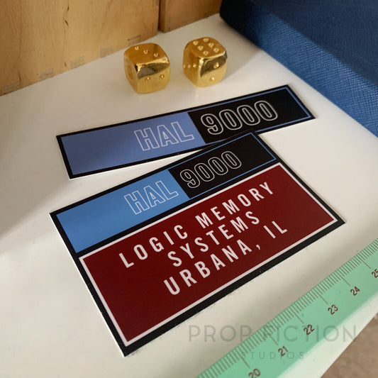 2001: A Space Odyssey - Pair of HAL9000 Computer Stickers / Set Dressing Decals