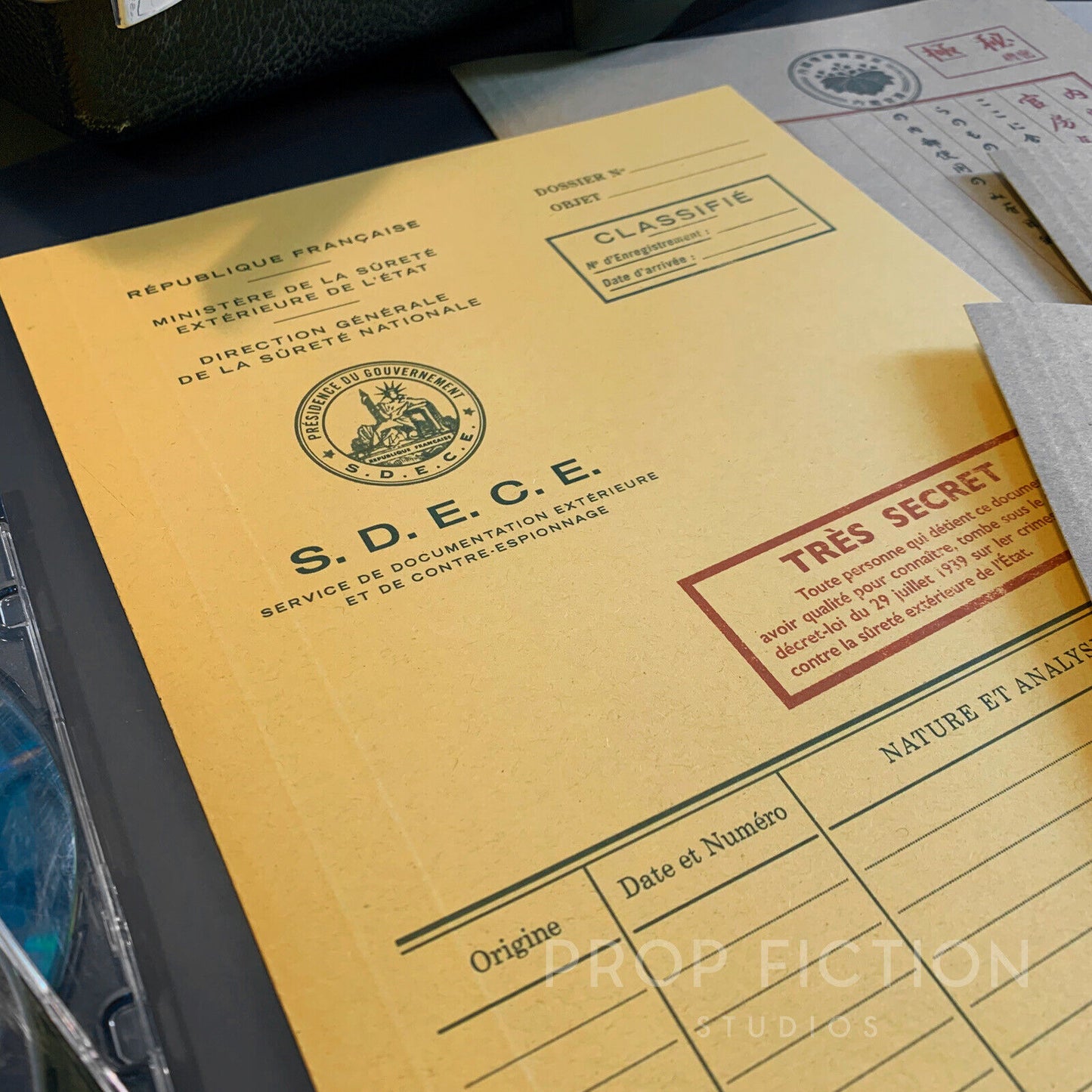 Movie Prop Special Agent Intelligence Files / 5 x Cosplay Spy Folder Set