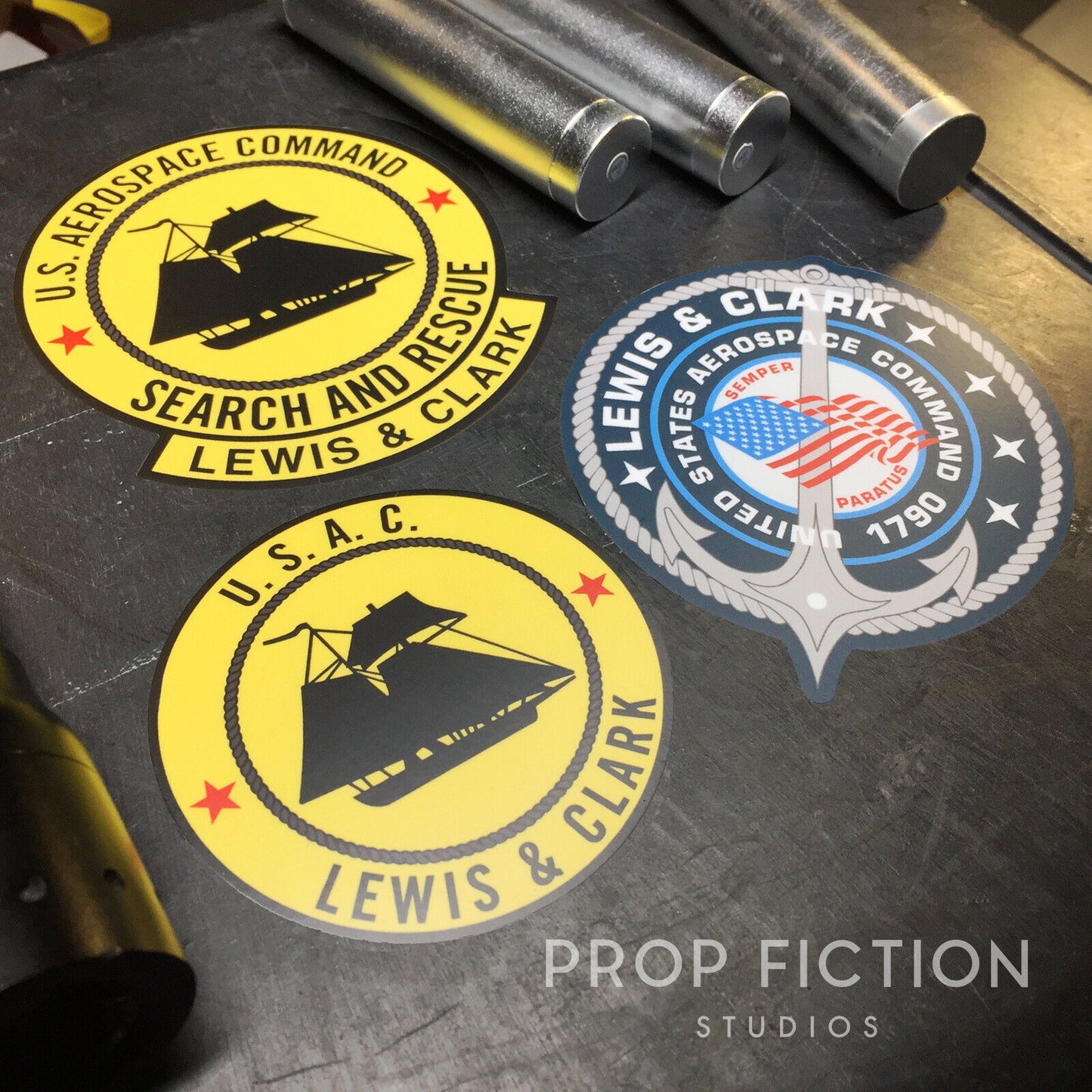 Event Horizon: Prop Lewis & Clark Case Stickers / Spaceship Set Dressing Decals