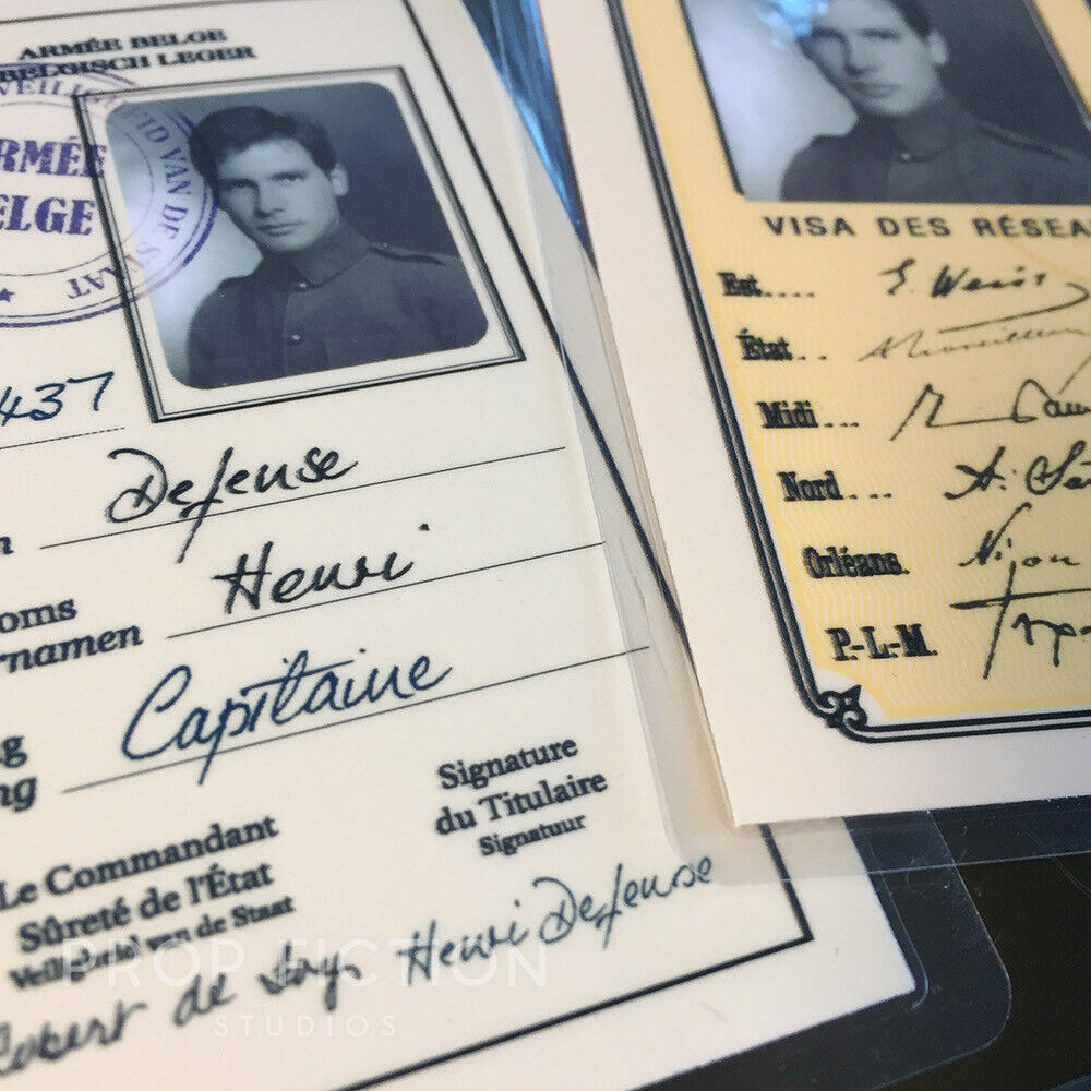 Indiana Jones: Prop Wartime Issue Identification Cards / WWI & WWII Cosplay IDs