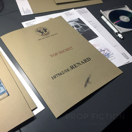 Cosplay Display: World is Not Enough TWINE - Prop MI6 Renard Report Case File