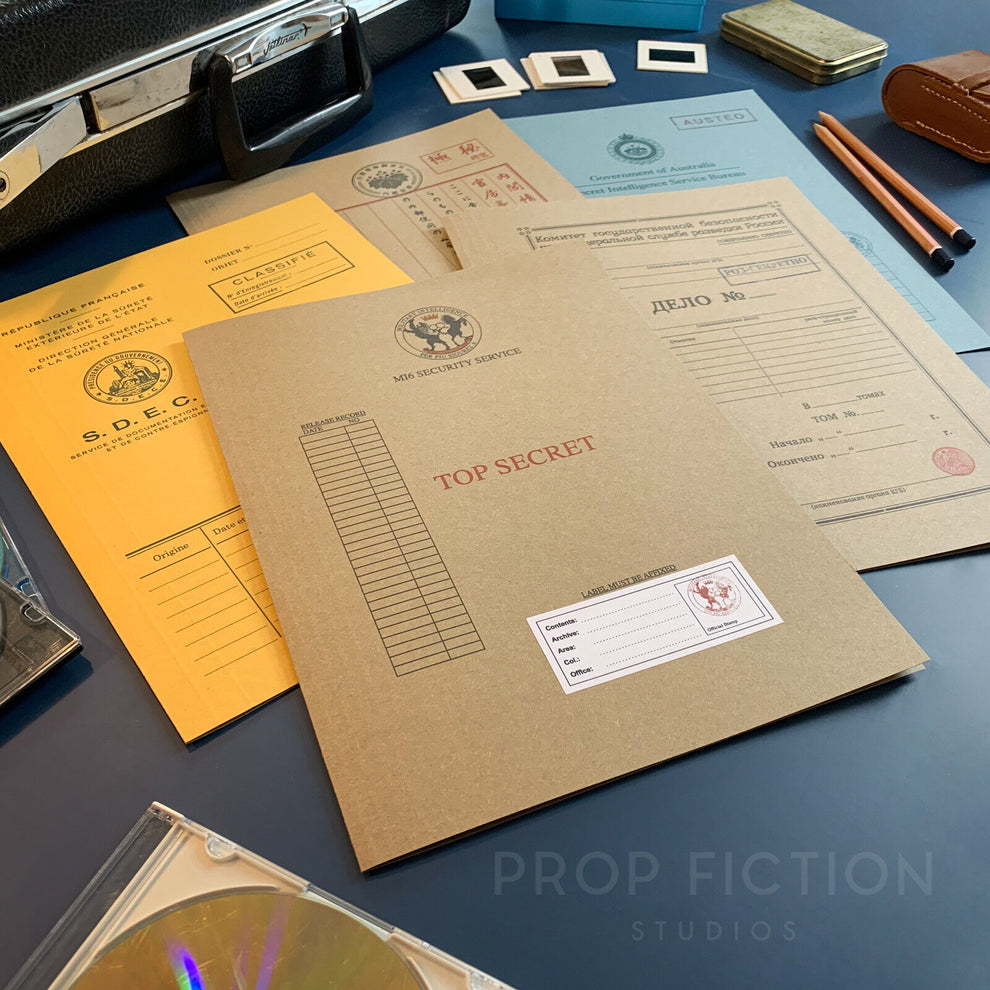 Movie Prop Special Agent Intelligence Files / 5 x Cosplay Spy Folder S ...