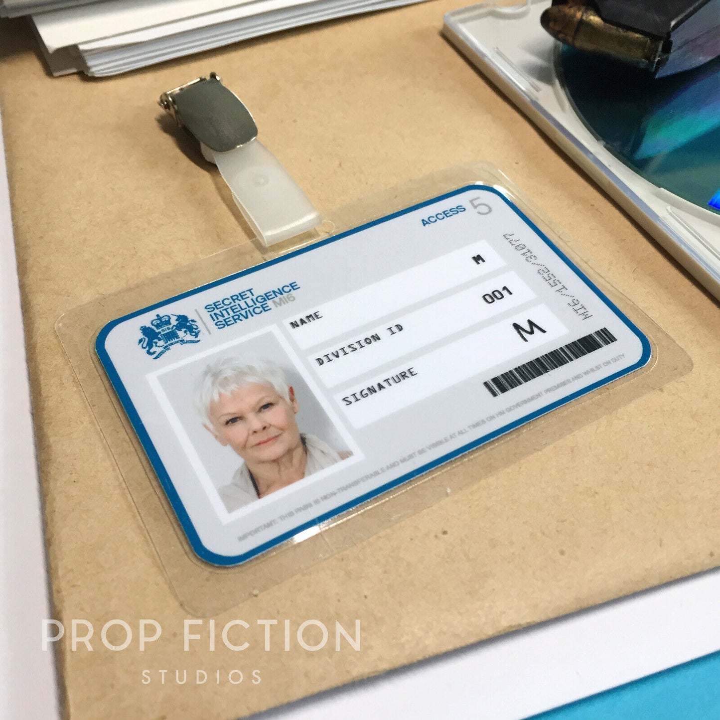 Cosplay Display: Skyfall - MI6 Access / SIS Security Pass Clip-on Prop ID Cards