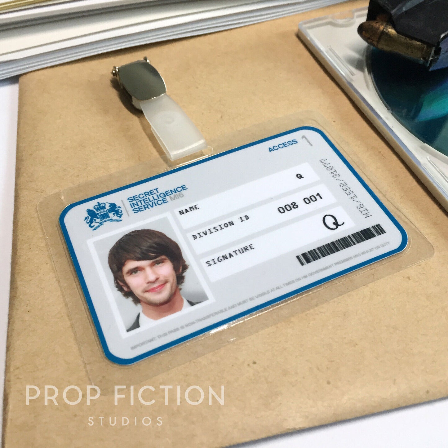 Cosplay Display: Skyfall - MI6 Access / SIS Security Pass Clip-on Prop ID Cards