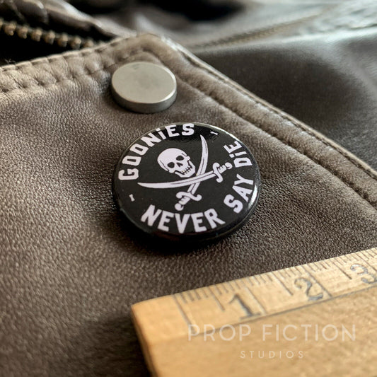 The Goonies: Prop ‘Goonies Never Say Die' 1” Cosplay Costume 25mm Button Badge