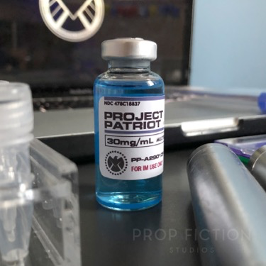 Cosplay Display Prop: 'Project Patriot' Display Phial / Sealed Cosplay Vial