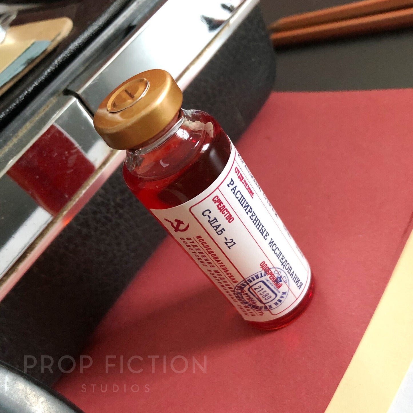 Cosplay Display: Prop ‘Red Guardian' Sample Display Phial / Sealed Cosplay Vial