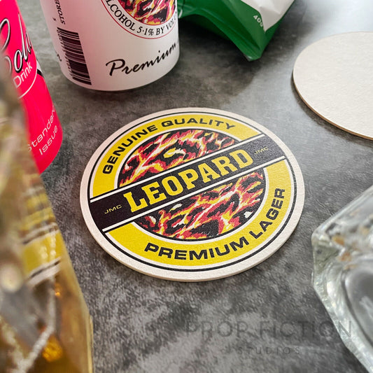 Cosplay Display Prop: JMC Leopard Lager Coaster / Red Dwarf Spaceship Beer Mat