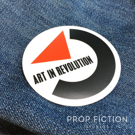 Cosplay Set Dressing Display: BTTF Prop 'Art in Revolution' Sticker / Set Dressing Decal