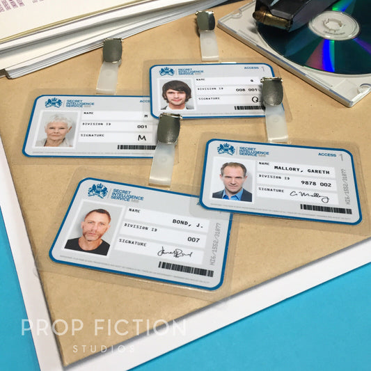 Cosplay Display: Skyfall - MI6 Access / SIS Security Pass Clip-on Prop ID Cards